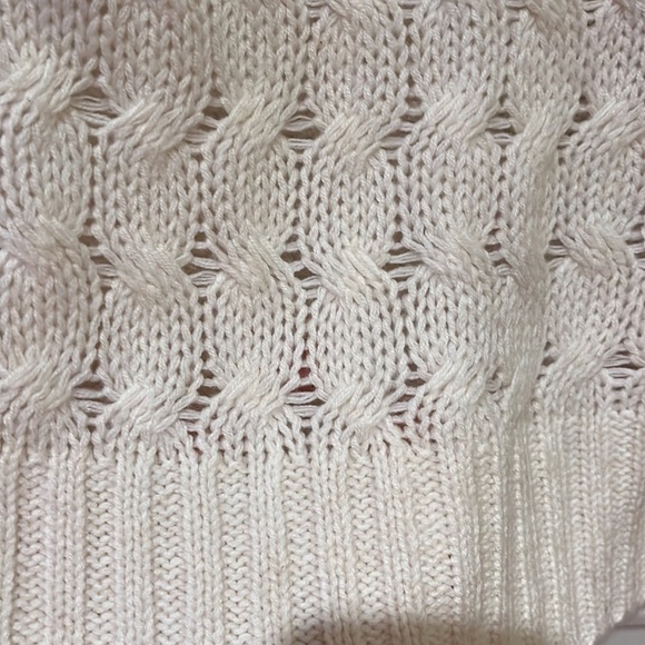 NWT CHAPS Chunky Cable Knit Sweater BlueCream Multi Color Size S - Picture 5 of 10